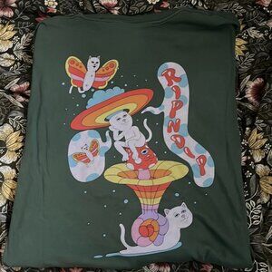 RipnDip XL green psychedelic shirt